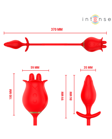 INTENSE MELANIE DOBLE ESTIMULADOR CLITORIS CON LENGUA ZIGZAG
