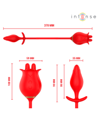 INTENSE MELANIE DOBLE ESTIMULADOR CLITORIS CON LENGUA ZIGZAG