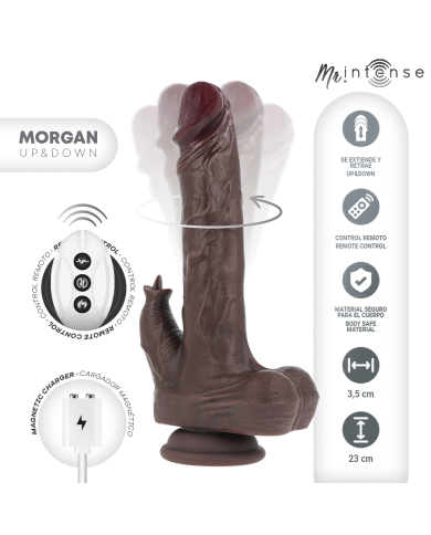 MR INTENSE MORGAN REALISTICO MULTIFUNCION CON VIBRACION Y UP AND DOWN CONTROL REMOTO 23 CM O 35 CM