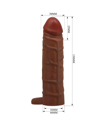 PRETTY LOVE KAILE FUNDA PARA PENE CON EXTENSION DE 25 CM MULATO PRETTY LOVE KAILE FUNDA PARA PENE CON EXTENSION DE 25 CM MULATO
