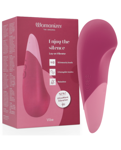 WOMANIZER VIBE VIBRADOR LAY ON SILENCIOSO ROSA OSCURO