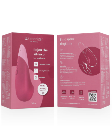 WOMANIZER VIBE VIBRADOR LAY ON SILENCIOSO ROSA OSCURO