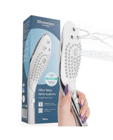 WOMANIZER WAVE CABEZAL DE DUCHA ESTIMULADOR DE CLITORIS PLATEADO