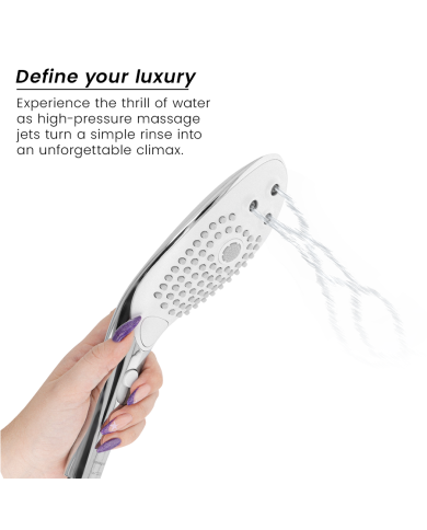WOMANIZER WAVE CABEZAL DE DUCHA ESTIMULADOR DE CLITORIS PLATEADO