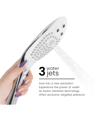 WOMANIZER WAVE CABEZAL DE DUCHA ESTIMULADOR DE CLITORIS PLATEADO