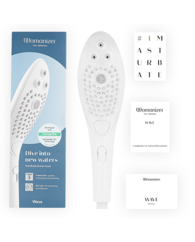 WOMANIZER WAVE CABEZAL DE DUCHA ESTIMULADOR DE CLITORIS BLANCO