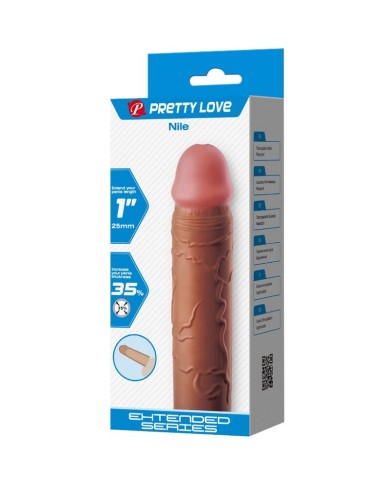 PRETTY LOVE NILE FUNDA PARA PENE CON EXTENSION DE 25 CM MULATO PRETTY LOVE NILE FUNDA PARA PENE CON EXTENSION DE 25 CM MULATO