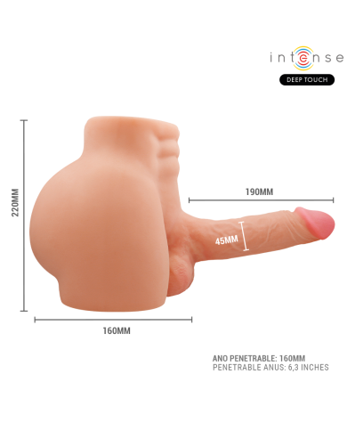 INTENSE DEEP TOUCH RICHIE TORSO CON ANO Y DILDO REALISTICO CON EMPUJE Y VIBRACION CONTROL REMOTO 47 KG