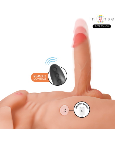 INTENSE DEEP TOUCH MARTY TORSO CON ANO Y DILDO REALISTICO CON EMPUJE Y VIBRACION CONTROL REMOTO 62 KG