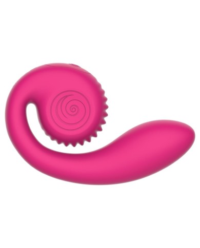 SNAIL VIBE GIZI LITE VIBRADOR DUAL PUNTO G Y CLITORIS ROSA