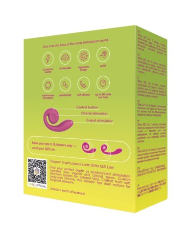 SNAIL VIBE GIZI LITE VIBRADOR DUAL PUNTO G Y CLITORIS ROSA
