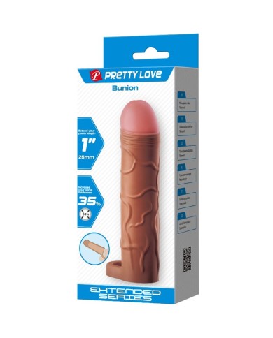 PRETTY LOVE BUNION FUNDA PARA PENE CON EXTENSION DE 25 CM MULATO PRETTY LOVE BUNION FUNDA PARA PENE CON EXTENSION DE 25 CM MULATO