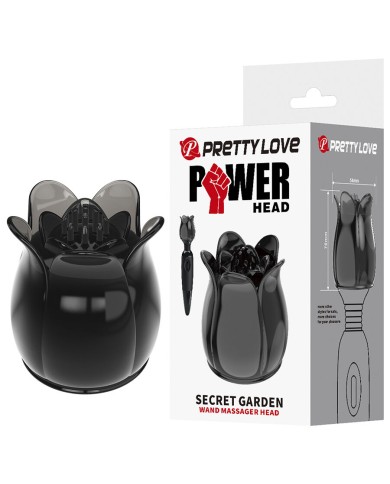 PRETTY LOVE SECRET GARDEN CABEZAL MASAJEADOR NEGRO