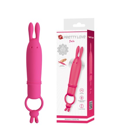 PRETTY LOVE DELIA VIBRADOR RABBIT CON ANILLO DE SUJECION