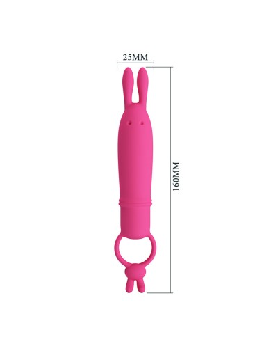 PRETTY LOVE DELIA VIBRADOR RABBIT CON ANILLO DE SUJECION