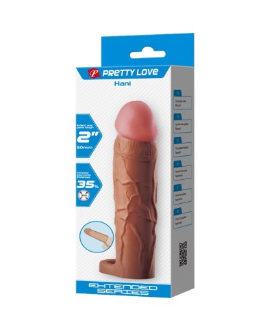 PRETTY LOVE HANI FUNDA PARA PENE CON EXTENSION DE 5 CM MULATO PRETTY LOVE HANI FUNDA PARA PENE CON EXTENSION DE 5 CM MULATO