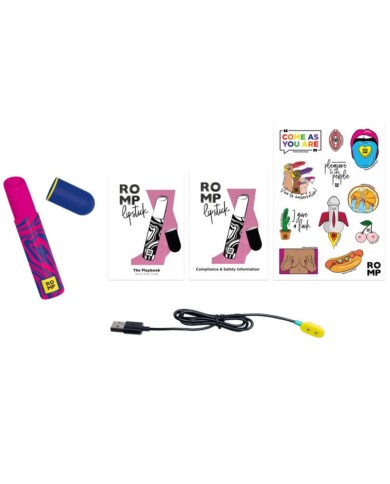 ROMP LIPSTICK ESTIMULADOR DE CLITORIS PINTALABIOS 7 NIVELES