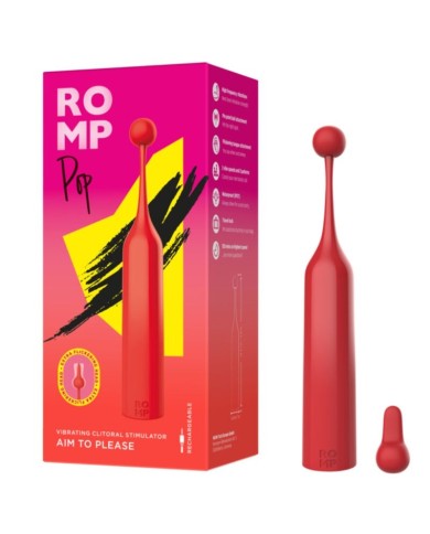 ROMP POP ESTIMULADOR DE CLITORIS ALTA FRECUENCIA ROJO