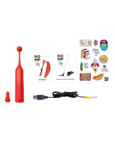 ROMP POP ESTIMULADOR DE CLITORIS ALTA FRECUENCIA ROJO