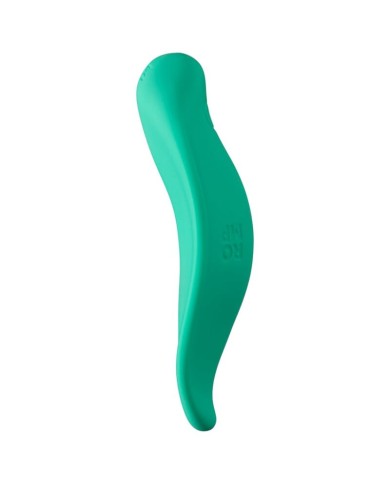 ROMP WAVE VIBRADOR ESTIMULADOR DE CLITORIS FORMA ERGONOMICA VERDE AGUA