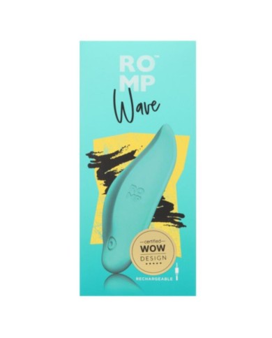 ROMP WAVE VIBRADOR ESTIMULADOR DE CLITORIS FORMA ERGONOMICA VERDE AGUA