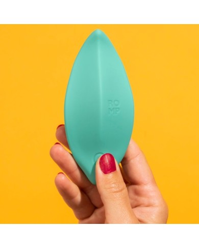 ROMP WAVE VIBRADOR ESTIMULADOR DE CLITORIS FORMA ERGONOMICA VERDE AGUA