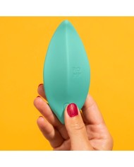 ROMP WAVE VIBRADOR ESTIMULADOR DE CLITORIS FORMA ERGONOMICA VERDE AGUA