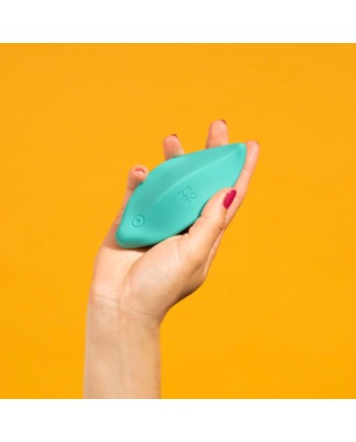 ROMP WAVE VIBRADOR ESTIMULADOR DE CLITORIS FORMA ERGONOMICA VERDE AGUA