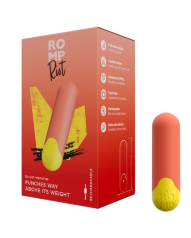 ROMP RIOT BALA VIBRADORA MULTIFUNCION NARANJA AMARILLA