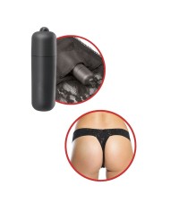 FETISH FANTASY SERIES TANGA DE ENCAJE NEGRO CON VIBRADOR