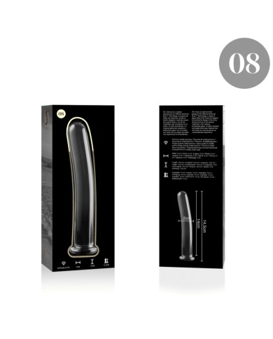 NEBULA SERIES BY IBIZA MODELO 8 DILDO CRISTAL TRANSPARENTE 145 CM O 2 CM