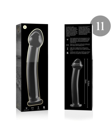 NEBULA SERIES BY IBIZA MODELO 11 DILDO CRISTAL TRANSPARENTE 16 CM O 3 CM