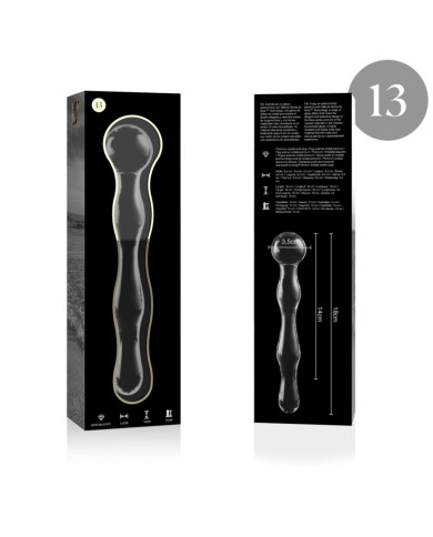 NEBULA SERIES BY IBIZA MODELO 13 DILDO CRISTAL TRANSPARENTE 18 CM O 35 CM
