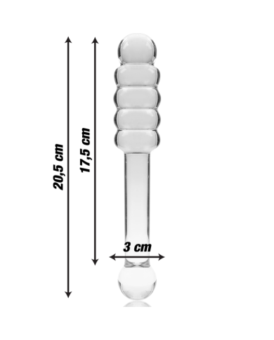 NEBULA SERIES BY IBIZA MODELO 20 DILDO CRISTAL TRANSPARENTE 205 CM O 3 CM