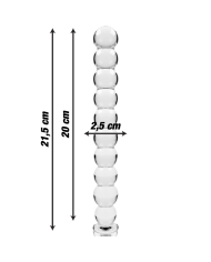 NEBULA SERIES BY IBIZA MODELO 22 DILDO CRISTAL TRANSPARENTE 215 CM O 25 CM