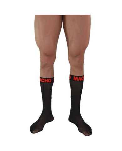 MACHO CALCETINES FINOS NEGRO ROJO TALLA UNICA