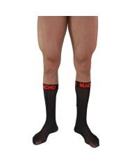 MACHO CALCETINES FINOS NEGRO ROJO TALLA UNICA