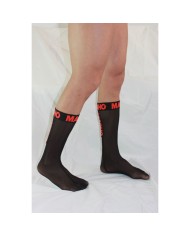 MACHO CALCETINES FINOS NEGRO ROJO TALLA UNICA