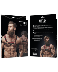 FETISH SUBMISSIVE ATTITUDE ARNES ECOPIEL PECHO HOMBRE NEGRO ROJO