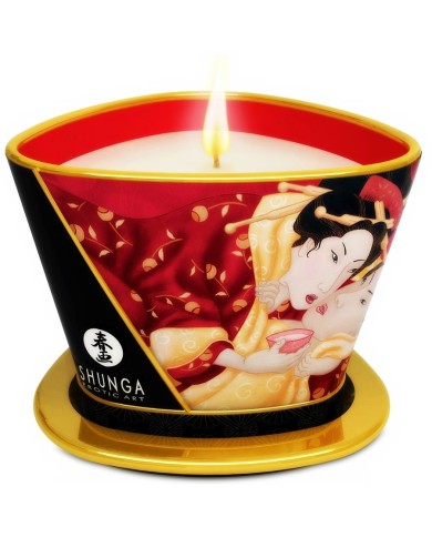 SHUNGA MINI CARESS BY CANDELIGHT VELA MASAJE FRESAS Y CAVA 170 ML