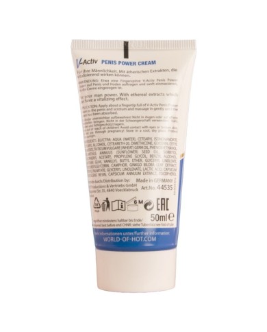 HOT V ACTIV PENIS POWER CREMA PARA HOMBRE 50 ML