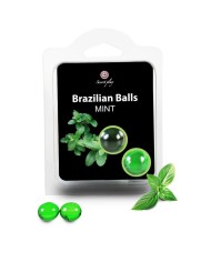 SECRETPLAY BRAZILIAN BALLS MENTA SET 2 BOLAS