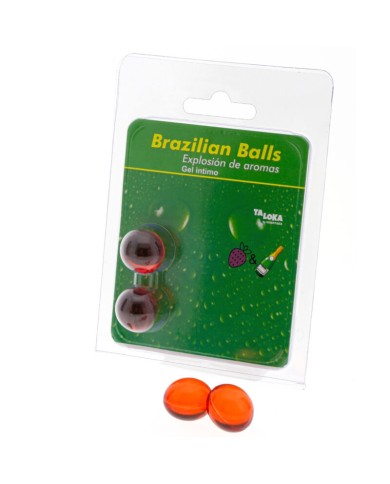 TALOKA BRAZILIAN BALLS GEL INTIMO FRESAS CHAMPN 2 BOLAS
