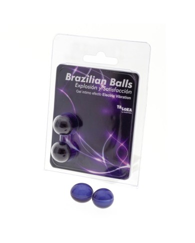 TALOKA BRAZILIAN BALLS GEL EXCITANTE EFECTO VIBRACION ELECTRICA 2 BOLAS