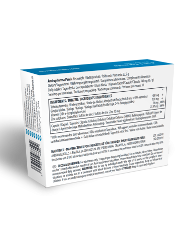 Andropharma Penis Complemento alimenticio herbal para el bienestar masculino