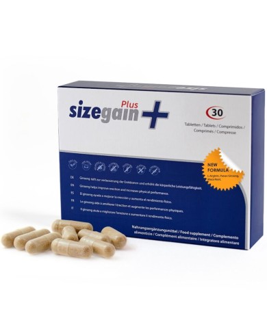 SizeGain Plus Complemento alimenticio para aumentar el tamano del pene y mejorar la potencia sexual