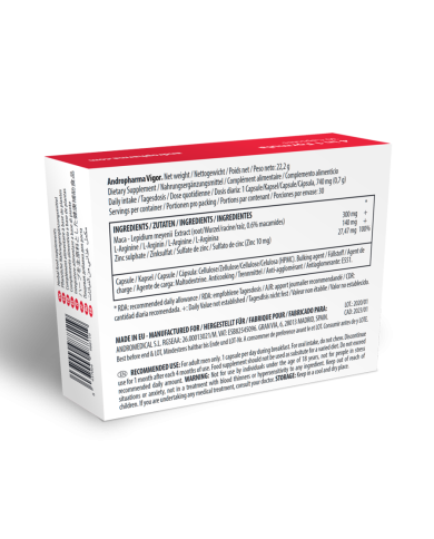 Andropharma Vigor Complemento alimenticio herbal para la libido masculina