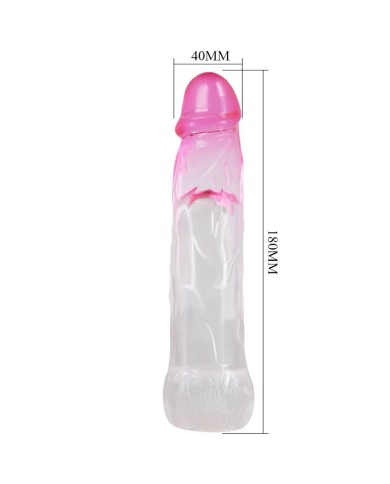 PRETTY LOVE NERON FUNDA REALISTICA ALARGADORA DE 6 CM PARA PENE ROSA PRETTY LOVE NERON FUNDA REALISTICA ALARGADORA DE 6 CM PARA PENE ROSA
