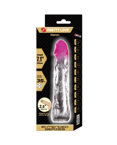 PRETTY LOVE NERON FUNDA REALISTICA ALARGADORA DE 6 CM PARA PENE ROSA PRETTY LOVE NERON FUNDA REALISTICA ALARGADORA DE 6 CM PARA PENE ROSA