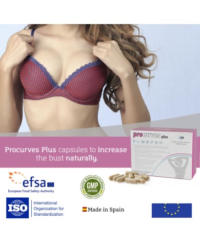 Procurves Plus Complemento alimenticio para aumentar el pecho de forma natural